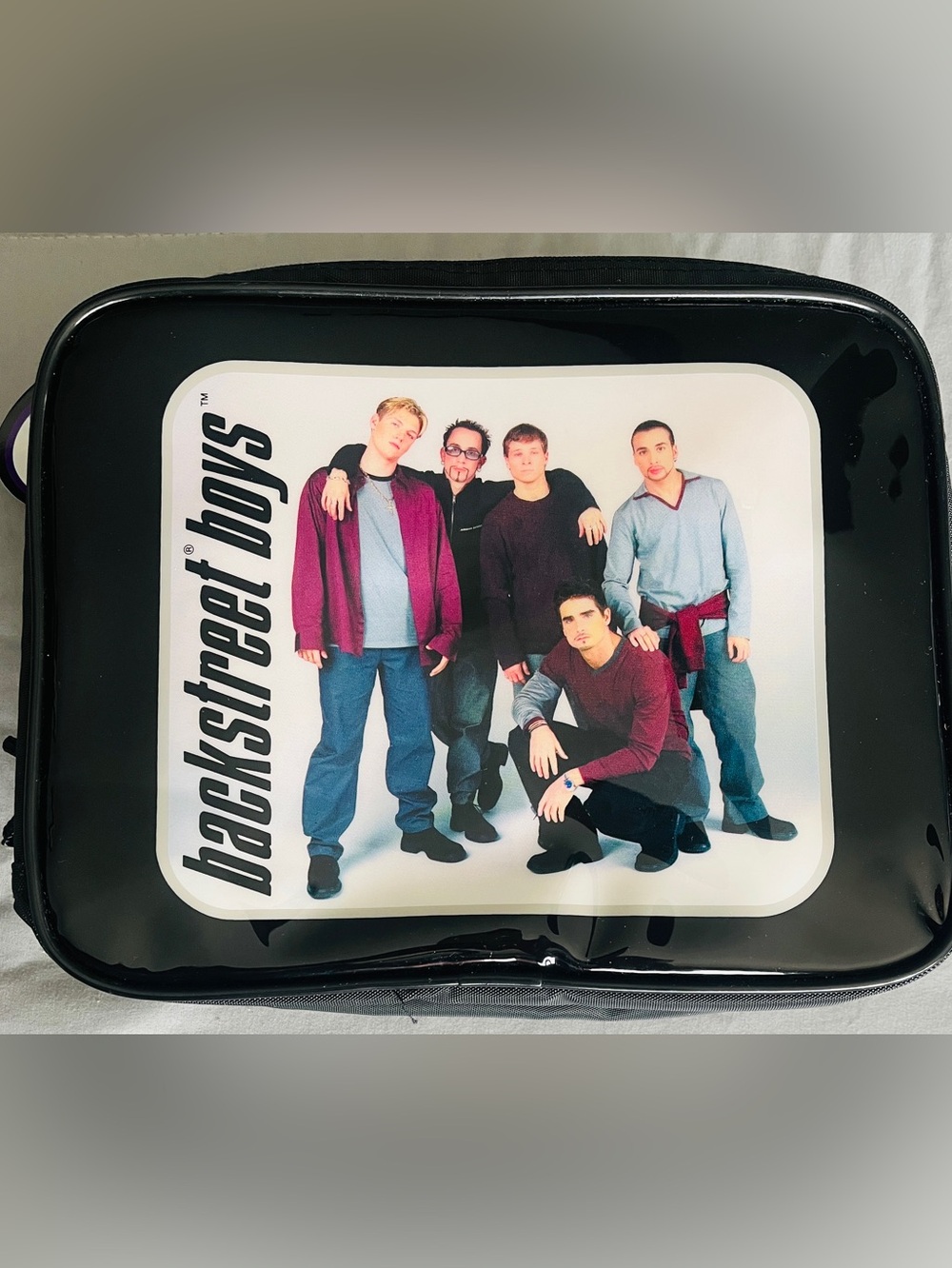 Vintage 2001 Backstreet Boys Winterland Black Lunchbag w/Water Bottle Zipper NWT
